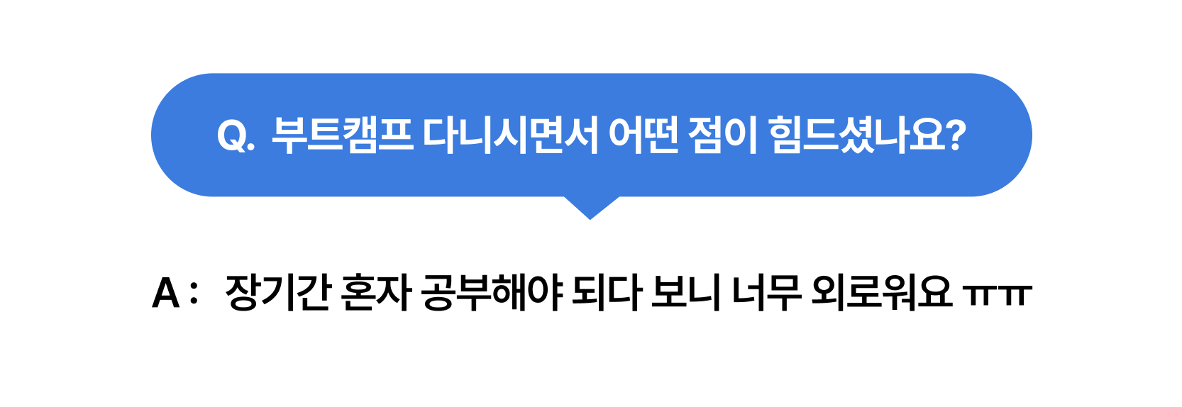 부트캠프의 힘든점 큐앤에이