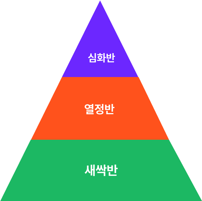 심화반, 열정반, 새싹반