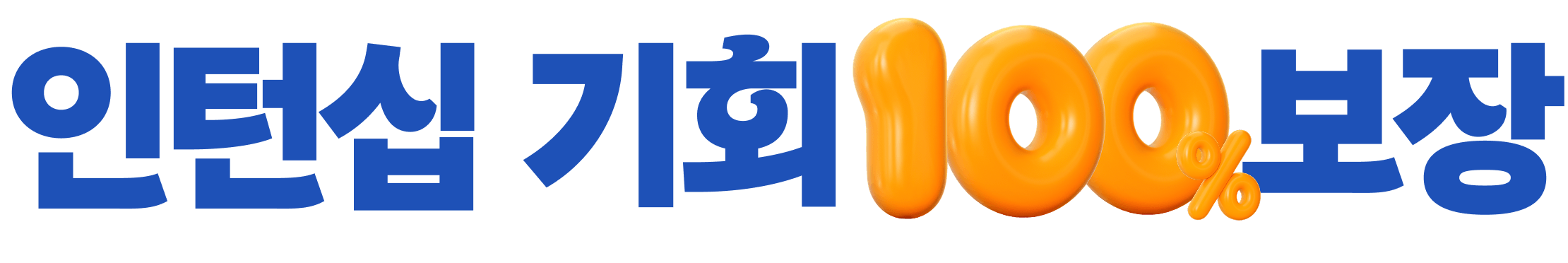 인턴십 기회 100% 보장
